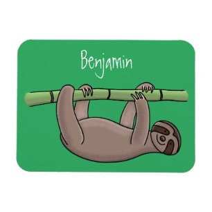 Kute glimlach op bamboe cartoon afbeelding magneet