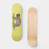 Kute glimlach op bamboe cartoon afbeelding skateboard (Voorkant)