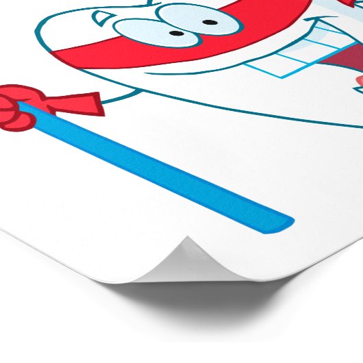 Kute glimlach superheld tand met tandenborstel poster (Hoek)