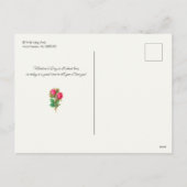 Kute glimlach Valentijn Cupid met Rozen Feestdagenkaart (Achterkant)