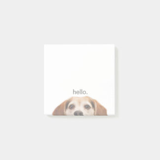 Kute glimlende Beagle met Hallo Post-it Nota's van Post-it® Notes