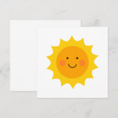 Kute glimlende zon kaart (Voorkant / Achterkant)