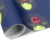 Kute gloed bug firefly cartoon illustratie cadeaupapier (Rol Hoek)