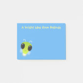 Kute gloed bug firefly cartoon illustratie post-it® notes (Voorkant)