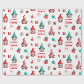 Kute Gnome Pattern-ondernaam van Santa Cadeaupapier (Vlak)