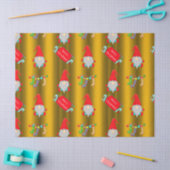 Kute Gnomes, Gold Kerstmis Tissuepapier (Craft)