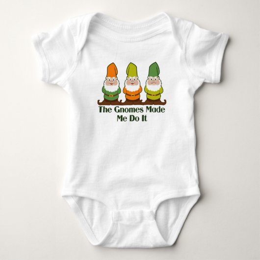 Kute Gnomes maakte dat ik het groen deed Romper (Voorkant)