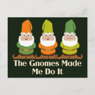 Kute Gnomes maakte me het doen Briefkaart