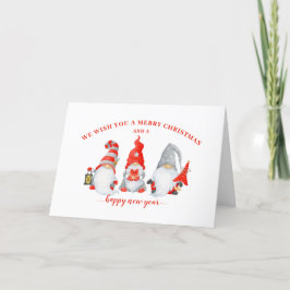 Kute Gnomes Persoonlijke Kerstmis Feestdagen Kaart