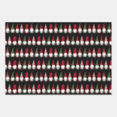 Kute Gnomes Trees en Snowflakes Kerstmis Inpakpapier Vel (Voorkant)