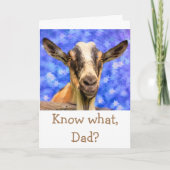 Kute Goat "For Dad" Birthday Kaart (Voorkant)
