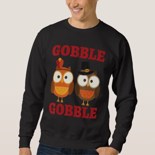 Kute Gobble Turkey Pilgrim Little Boys dan Trui (Voorkant)