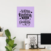 Kute goot vriendelijkheid rond als confetti poster (Thuiskantoor)