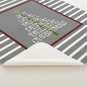 Kute Gray/White VIbes of Kerstmis in een boom Sherpa Deken (3/4)