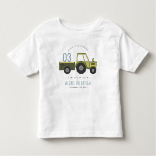 Kute Green Blue Boerderij Tractor Kinder elke zond Kinder Shirts