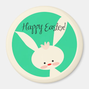 Kute green Bunny voor paasse Klassic Round Magnet Magneet