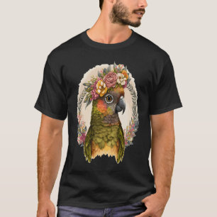 Kute Green Cheek Conure Parrot Bird Crown P T-shirt