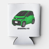 Kute groene micromaatwagen blikjeskoeler (Voorkant)