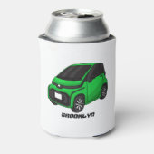 Kute groene micromaatwagen blikjeskoeler (Blikje Achterkant)