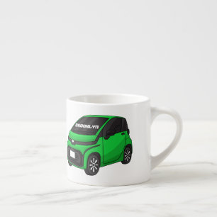 Kute groene micromaatwagen espresso kop