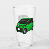 Kute groene micromaatwagen glas (Voorkant)