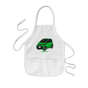 Kute groene micromaatwagen kinder schort