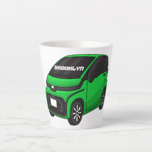 Kute groene micromaatwagen latte mok