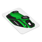 Kute groene micromaatwagen magneet (Rechterzijde)