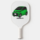 Kute groene micromaatwagen pickleball paddle (Achterkant)