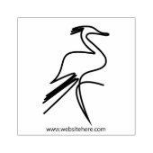 Kute Haar Kraanvogel Rubberstempel (Afrduk)
