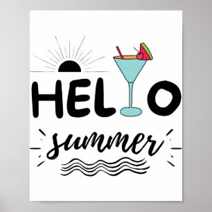Kute Hallo Summer Beach Poster