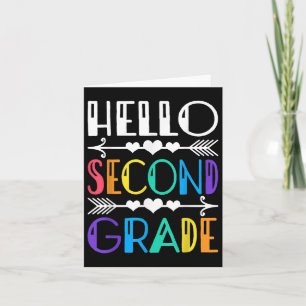 Kute Hallo tweede graad terug naar school eerste d Kaart