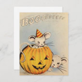 Kute  halloween muis in pompoen (Voorkant / Achterkant)