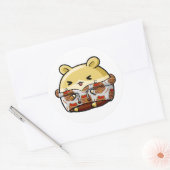 Kute hamster in Hoodie Sticker (Envelop)