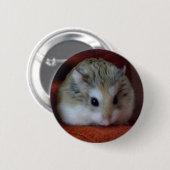Kute hamster op een Button - Hammy (Voorkant /achterkant)