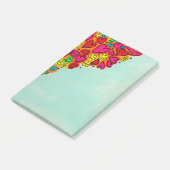 Kute hand Drawn Doodle Hearts and Flowers Post-it® Notes (Schuin)