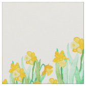 Kute hand getrokken gele waterverf daffodil stof (Close Up)