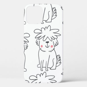Kute handgetekend naadloos patroon met schattige d iPhone 12 hoesje
