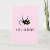 Kute Hang daar de zwarte kat groene ogen Kaart (Voorkant)