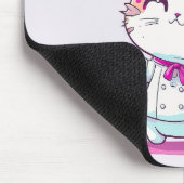 Kute Happy Baker Pastry Chef Cat Kitten | Muismat (Hoek)