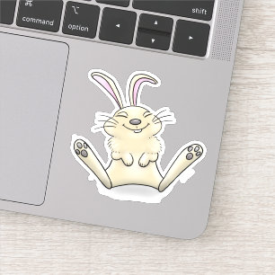 Kute happy glimlach baby konijnenkonijnenkonijn ca sticker