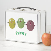 Kute happy olives die cartoon zingen (In situ)