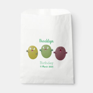 Kute happy olives die cartoon zingen bedankzakje