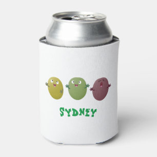Kute happy olives die cartoon zingen blikjeskoeler