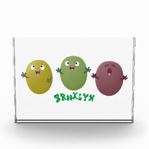 Kute happy olives die cartoon zingen fotoblokken