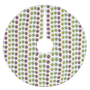 Kute happy olives die cartoon zingen kerstboom rok