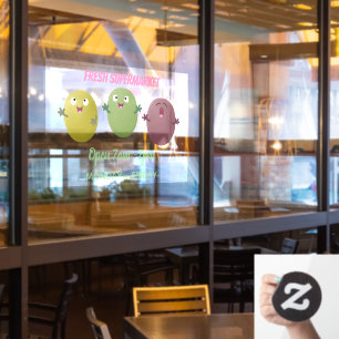 Kute happy olives die cartoon zingen raamsticker