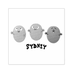 Kute happy olives die cartoon zingen rubberstempel