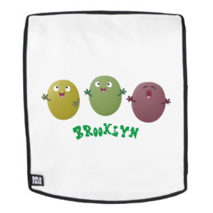 Kute happy olives die cartoon zingen rugtassen