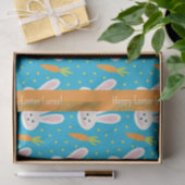 Kute Happy Paast Bunny Pattern met Kind Name Tissuepapier (Geschenk)